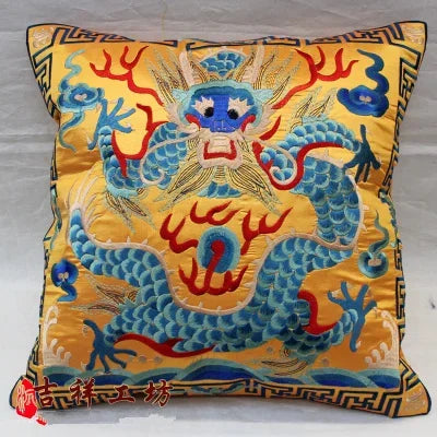 Embroidered Dragon Cushion-ToShay.org