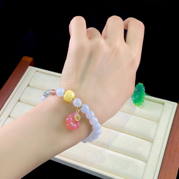 White Jadeite Bracelet-ToShay.org