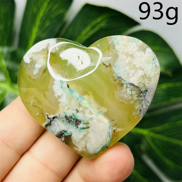 Green Flower Agate Heart-ToShay.org