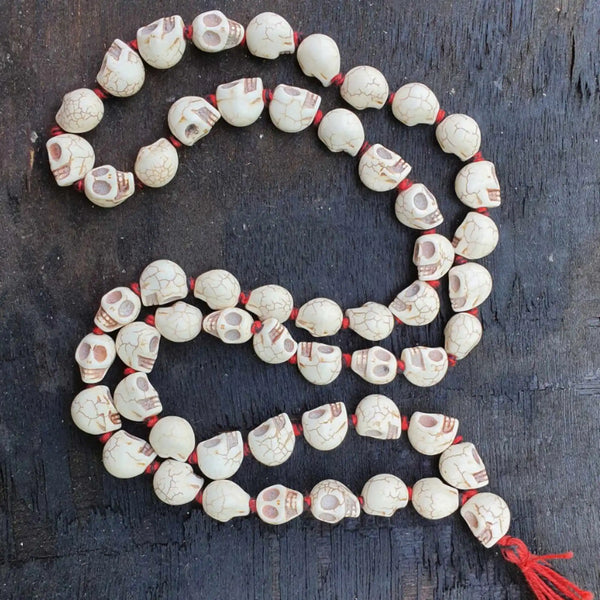 White Howlite Skull Beads-ToShay.org