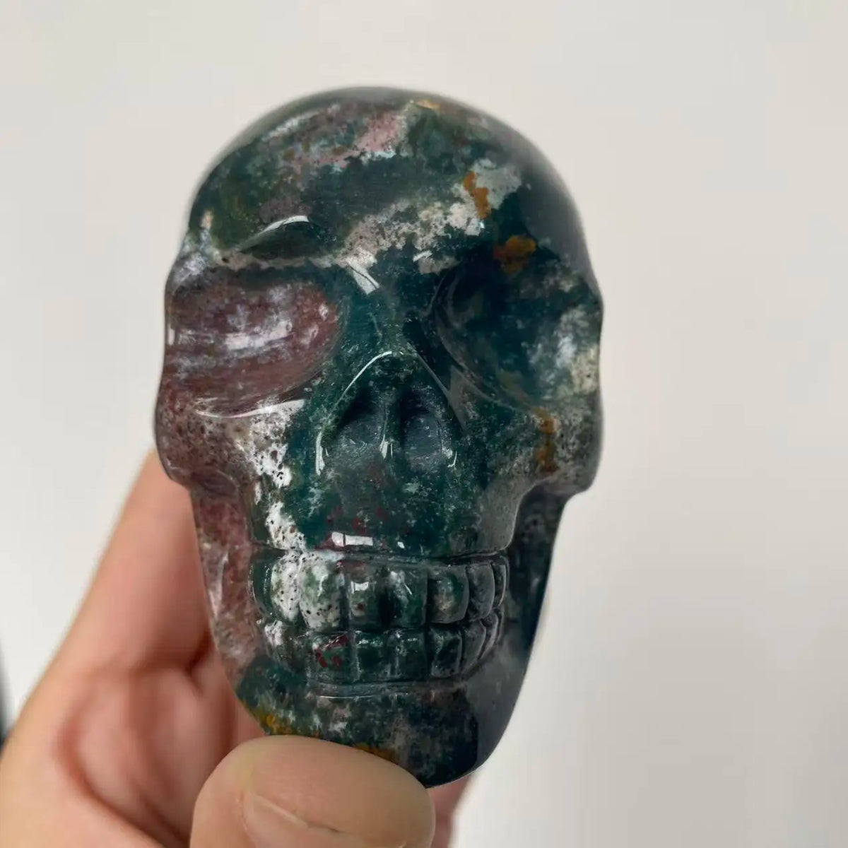 Green Ocean Jade Skull-ToShay.org