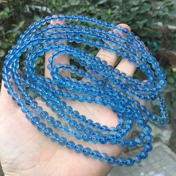 Blue Aquamarine Wrap Bracelet-ToShay.org