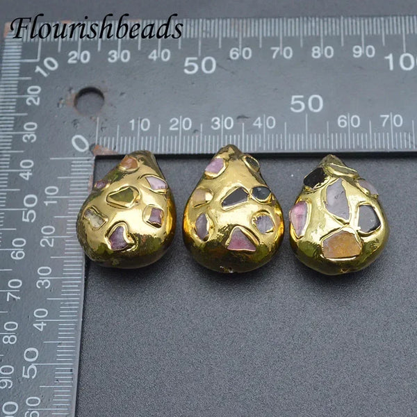 Gold Paved Tourmaline Beads-ToShay.org