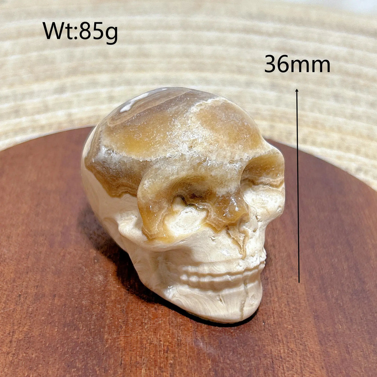 Brown Chocolate Calcite Skull-ToShay.org