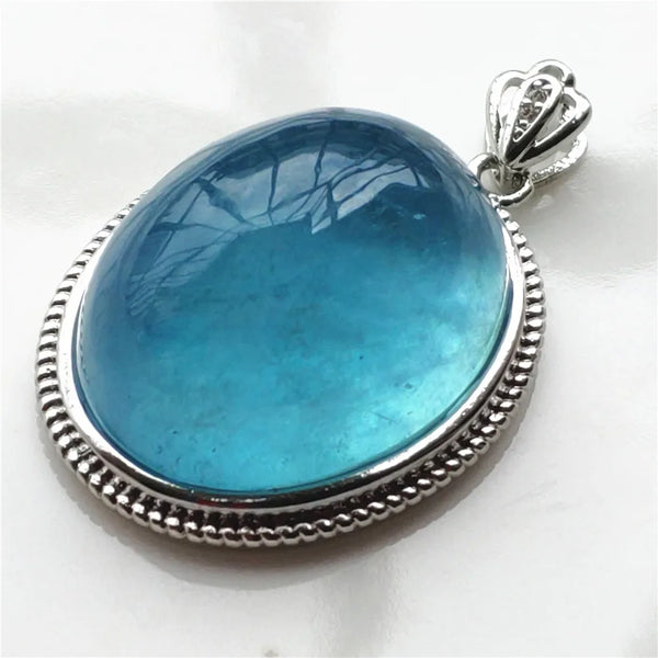Blue Aquamarine Pendant-ToShay.org