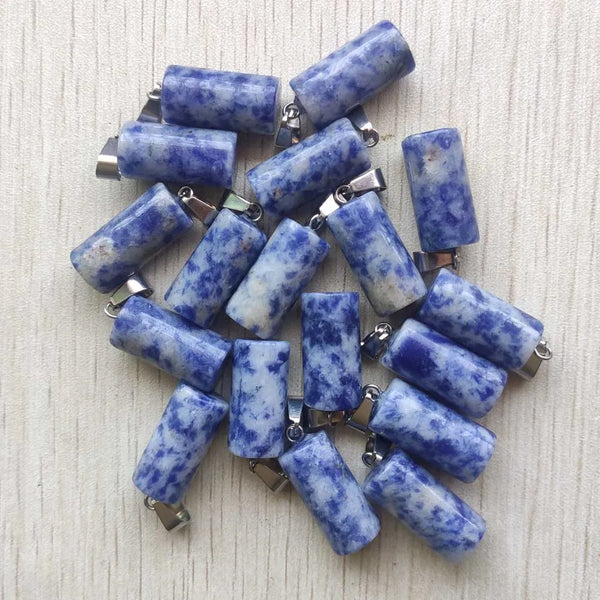 Mixed Crystal Cylinder Pendants-ToShay.org