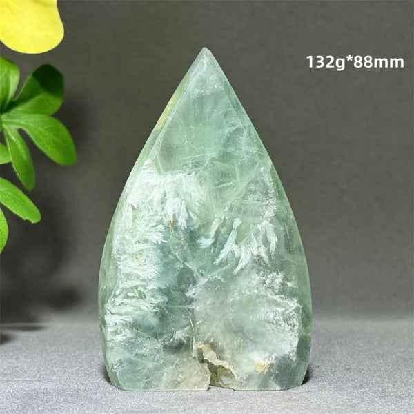 Green Feather Fluorite Torch-ToShay.org