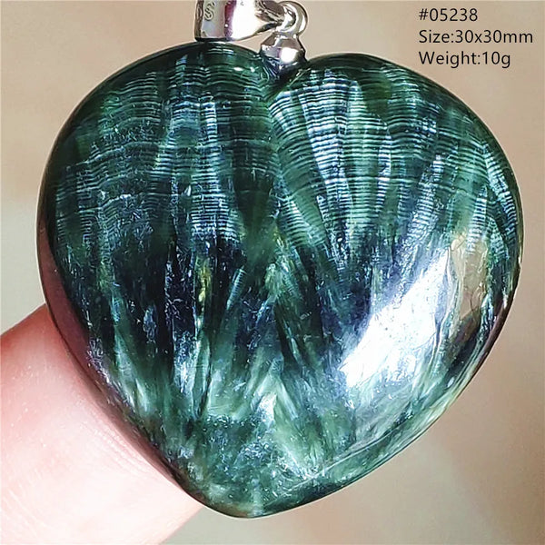 Green Seraphinite Pendant-ToShay.org