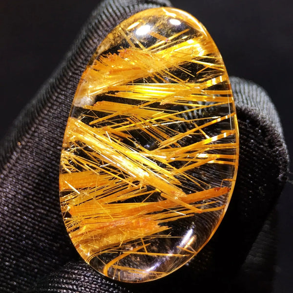 Gold Rutilated Quartz Pendant-ToShay.org
