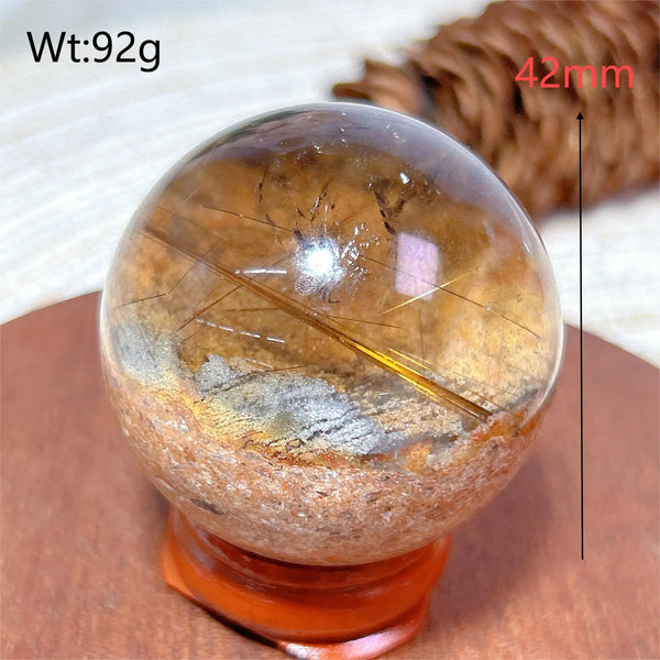 Gold Rutilated Crystal Ball-ToShay.org