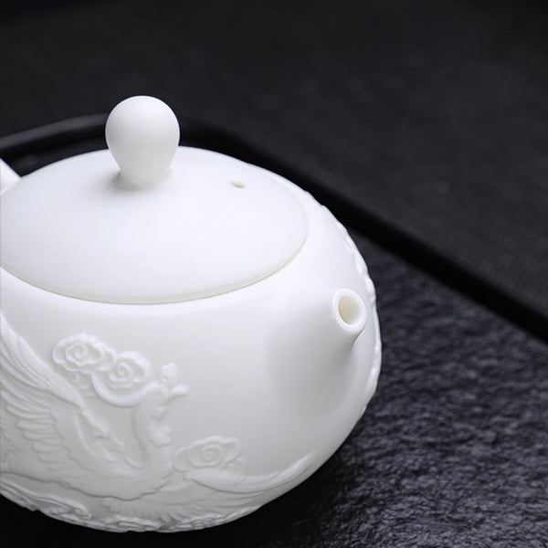 White Dragon Teapot-ToShay.org