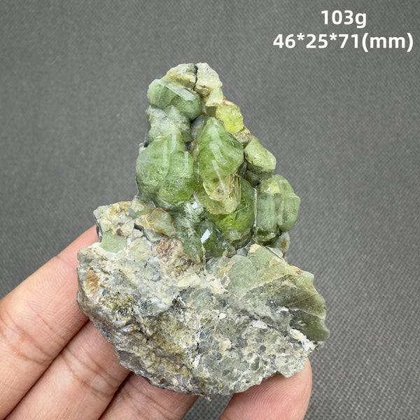 Green Peridot Olivine Crystal-ToShay.org