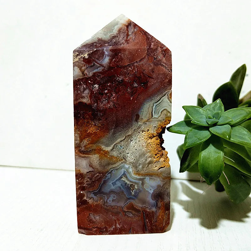 Red Lace Agate Wand Point-ToShay.org