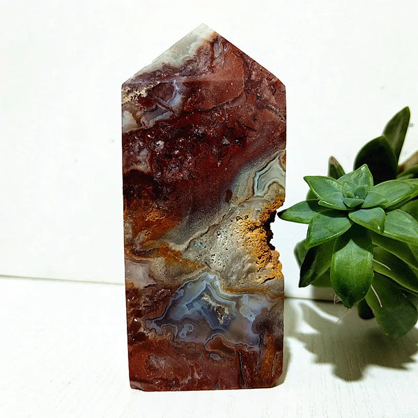 Red Lace Agate Wand Point-ToShay.org