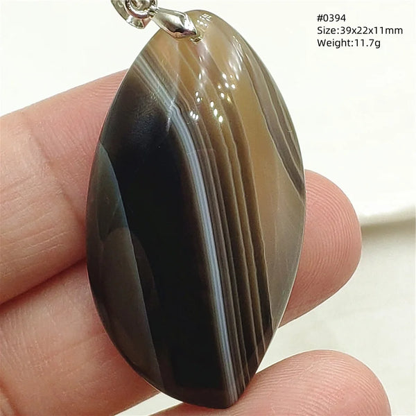 Grey Lace Agate Pendant-ToShay.org