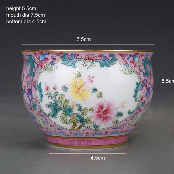 Qing Qianlong Flower Cup-ToShay.org