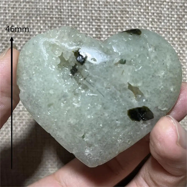 Green Grape Prehnite Hearts-ToShay.org