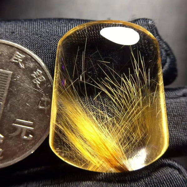 Gold Rutilated Quartz Pendant-ToShay.org