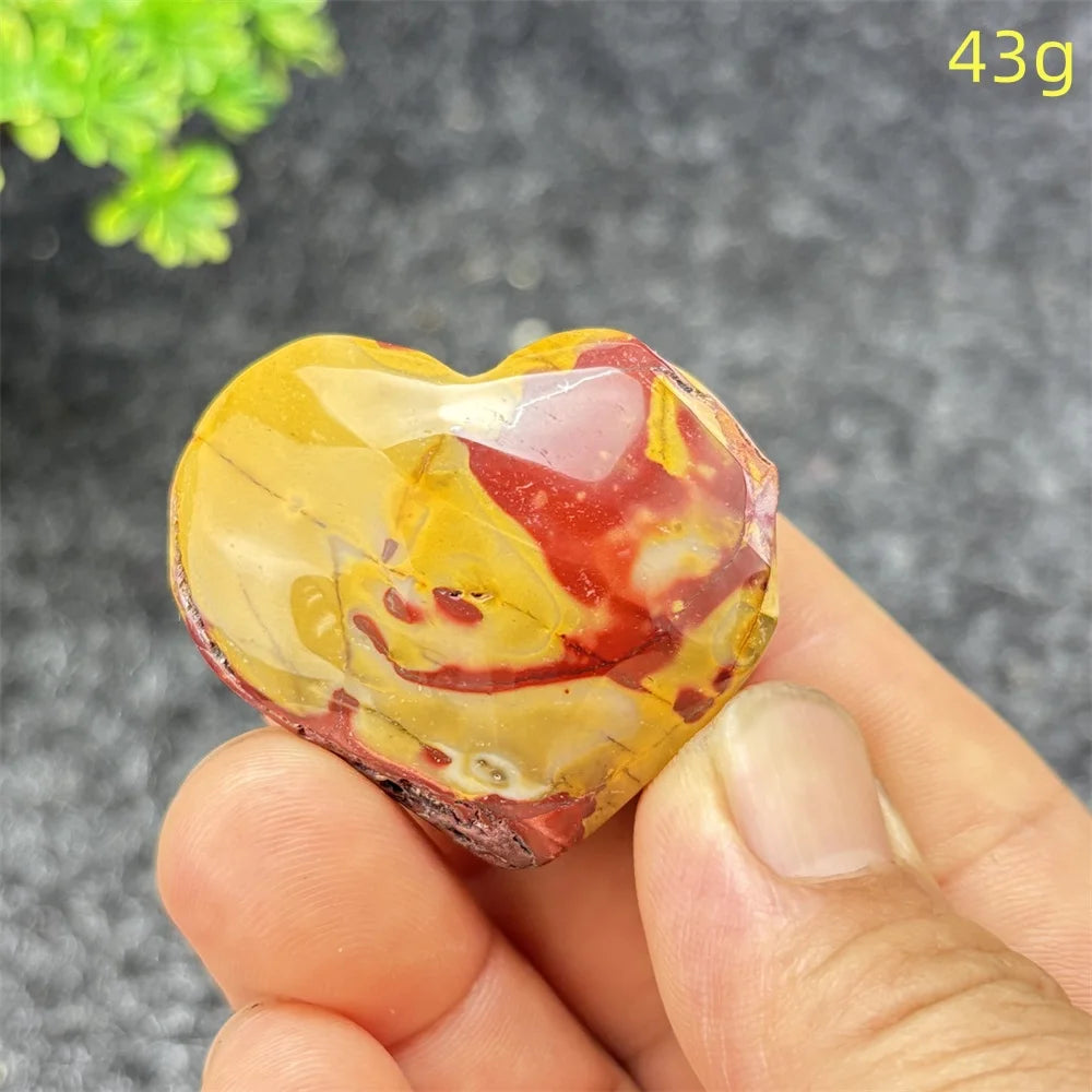 Yellow Moritzite Stone Heart-ToShay.org