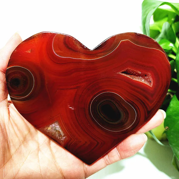 Red Agate Geode Hearts-ToShay.org