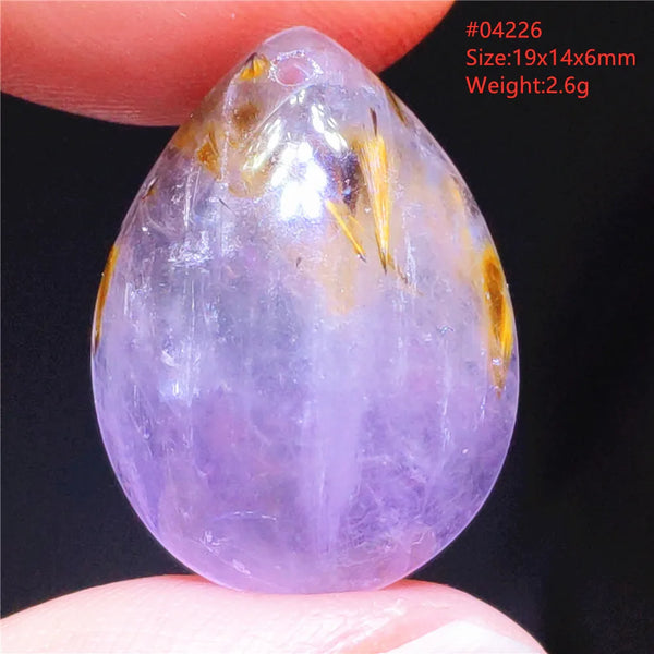 Gold Rutilated Pendant-ToShay.org