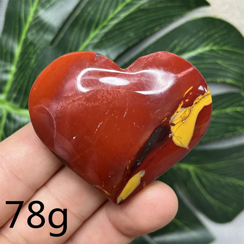 Yellow Mookaite Hearts-ToShay.org