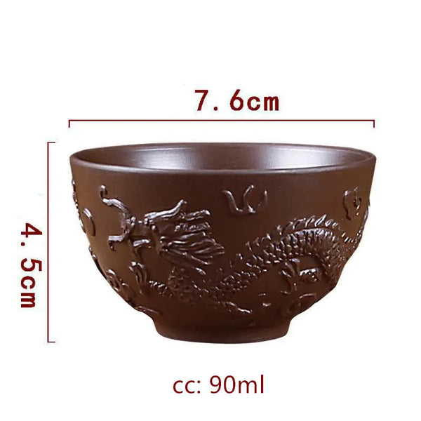 Dragon Clay Tea Cup-ToShay.org