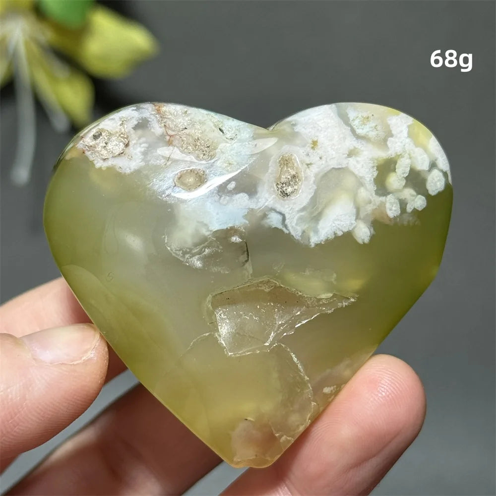 Green Cherry Agate Heart-ToShay.org