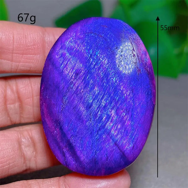 Violet Moonstone Palm Stone-ToShay.org