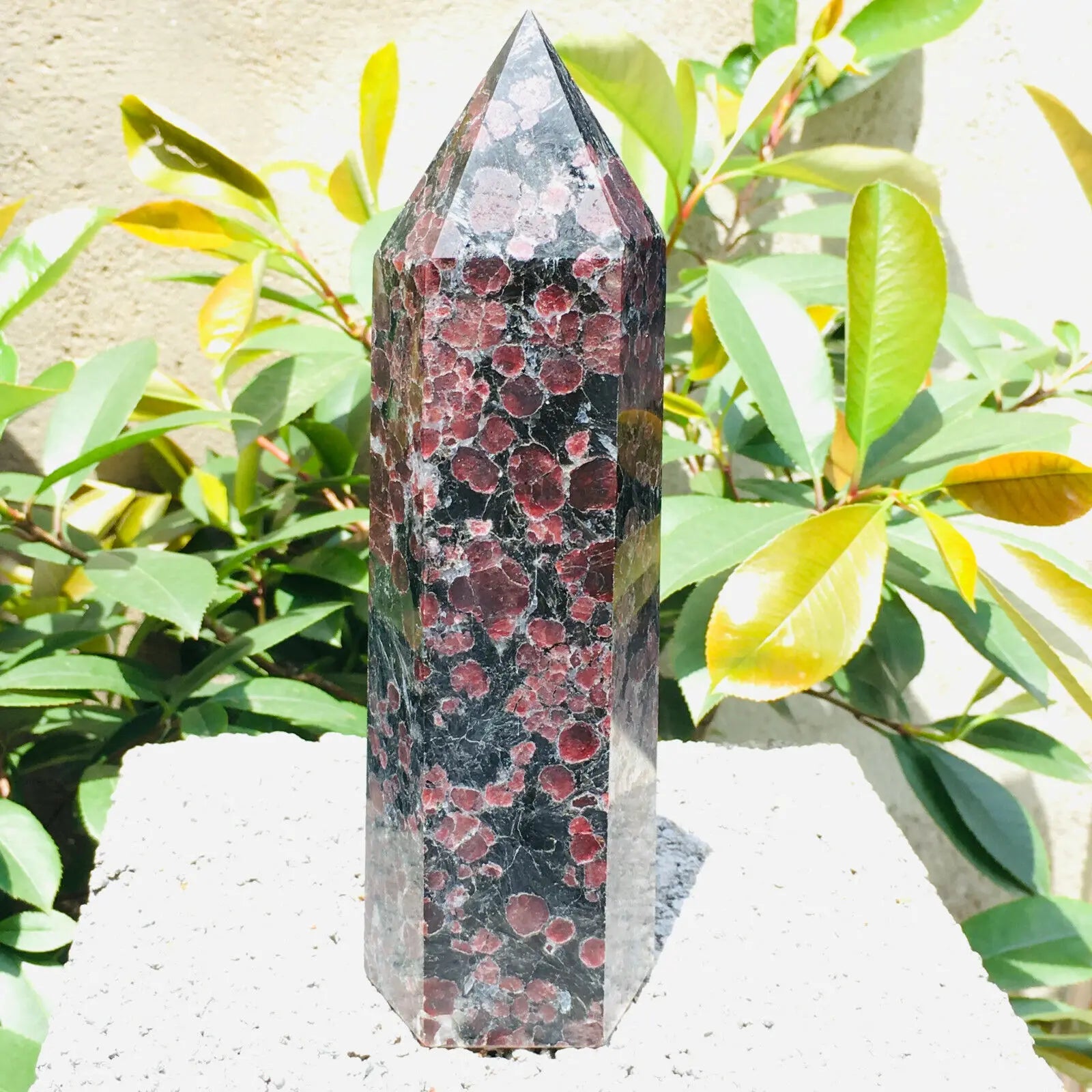 Red Garnet Crystal Obelisk-ToShay.org