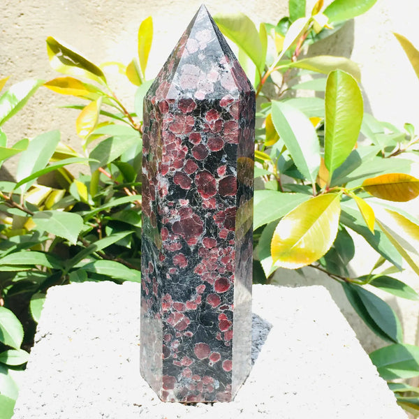 Red Garnet Crystal Obelisk-ToShay.org
