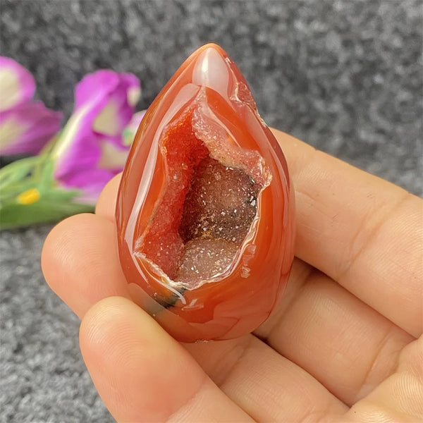 Red Agate Geode Crystal Egg-ToShay.org