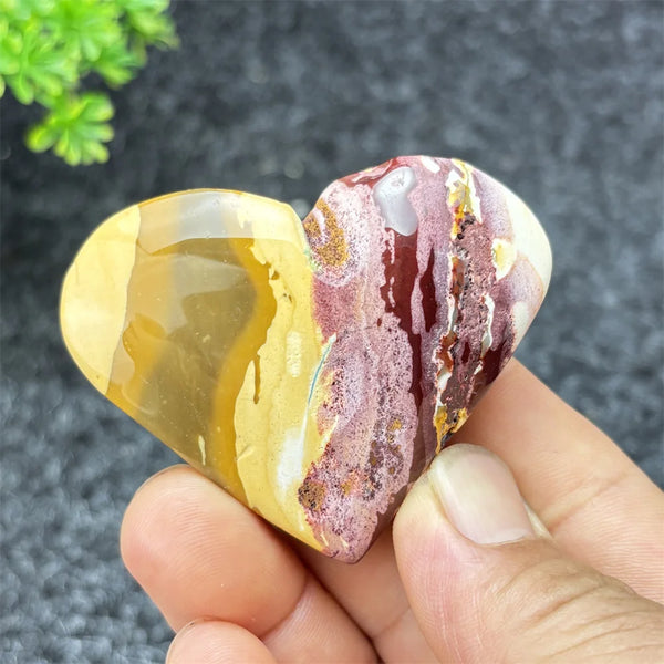 Yellow Moritzite Stone Heart-ToShay.org