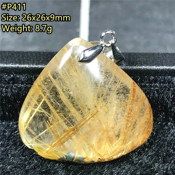 Gold Rutilated Quartz Pendant-ToShay.org