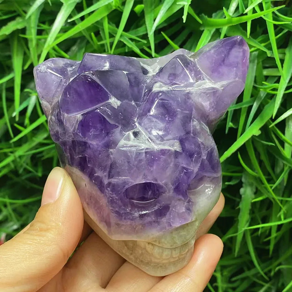 Purple Amethyst Skull Cluster-ToShay.org