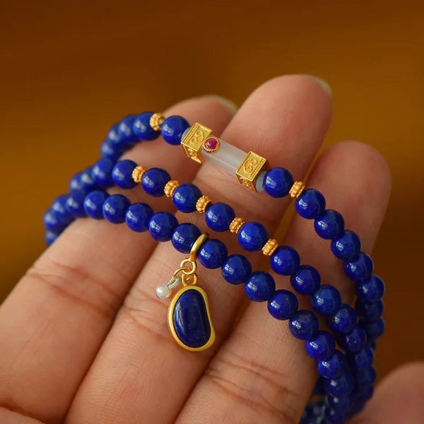 Blue Lapis Lazuli Bracelet-ToShay.org