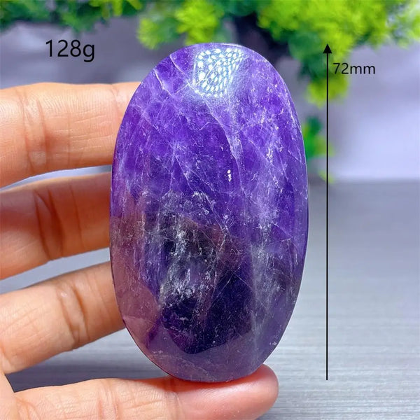 Purple Amethyst Palm Stone-ToShay.org