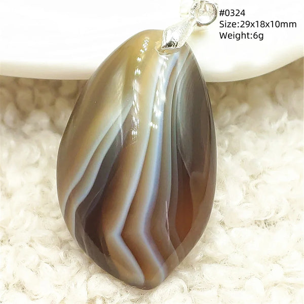 Grey Brown Agate Pendant-ToShay.org