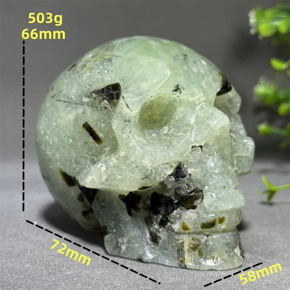 Green Grape Agate Skull-ToShay.org