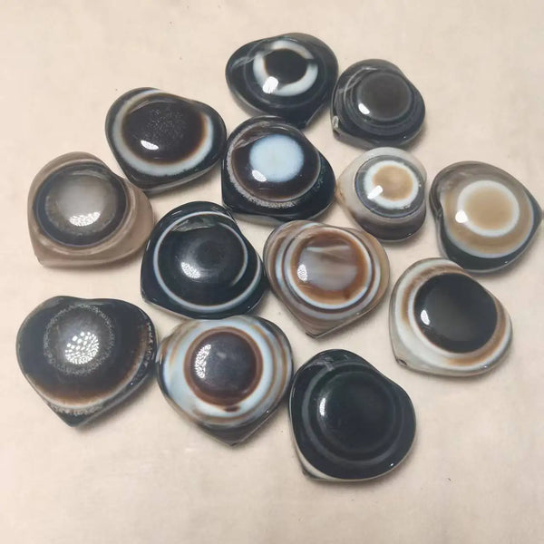 Tibetan Agate Dzi Heart-ToShay.org