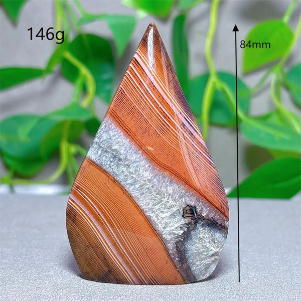 Black Red Silk Agate Flame-ToShay.org