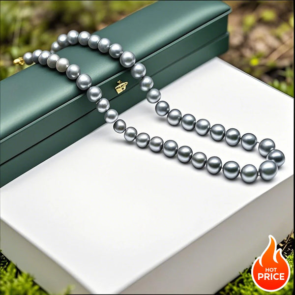 Grey Pearl Bead Necklace-ToShay.org