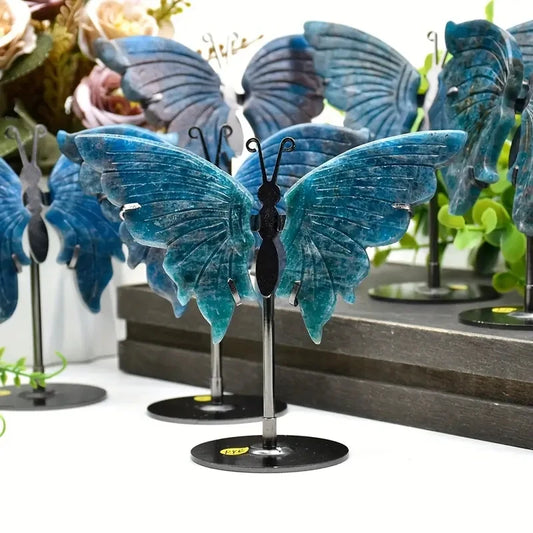Blue Apatite Butterfly Wings-ToShay.org