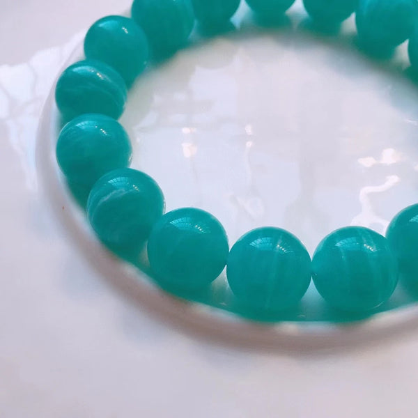 Green Amazonite Bead Bracelet-ToShay.org