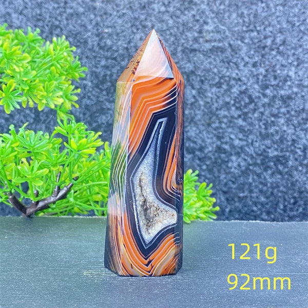 Black Red Striped Agate Point-ToShay.org