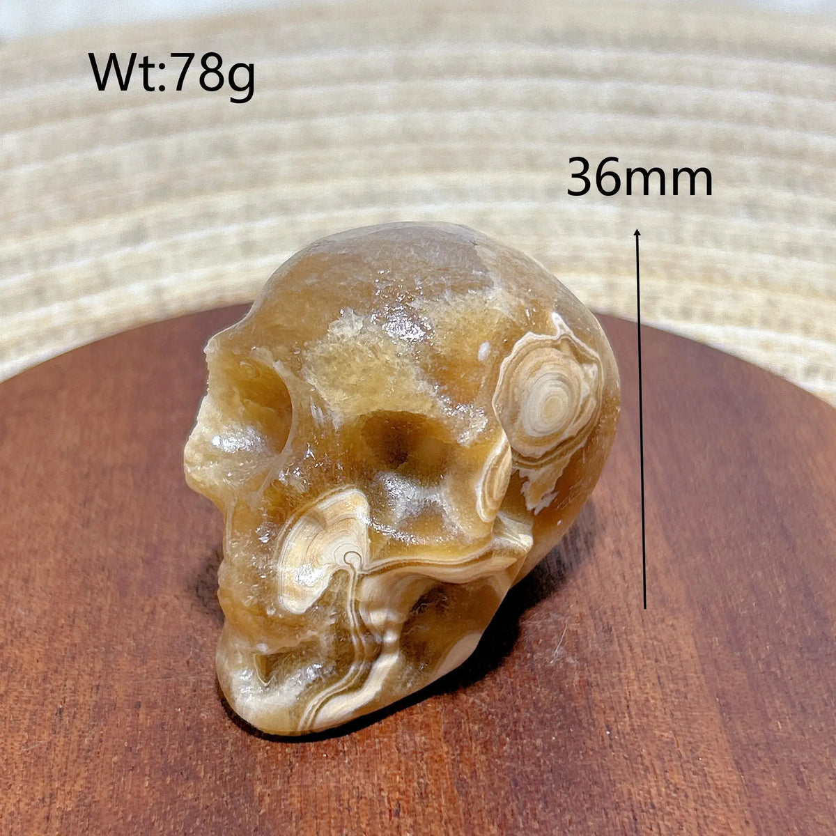Brown Chocolate Calcite Skull-ToShay.org