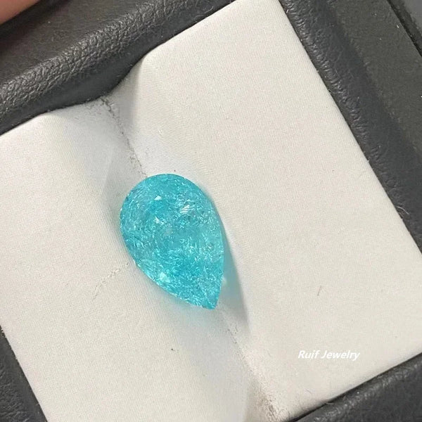Blue Crushed Ice Teardrop Crystal-ToShay.org