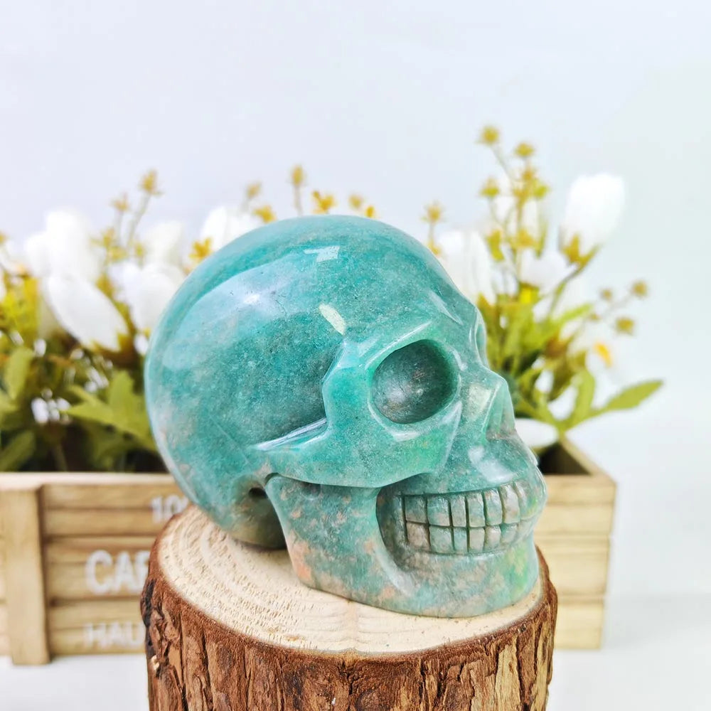 Green Amazonite Skull-ToShay.org