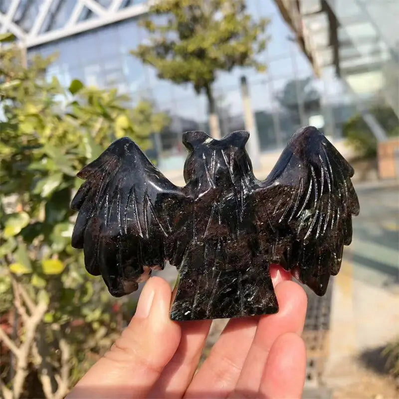 Red Garnet Stone Owl-ToShay.org