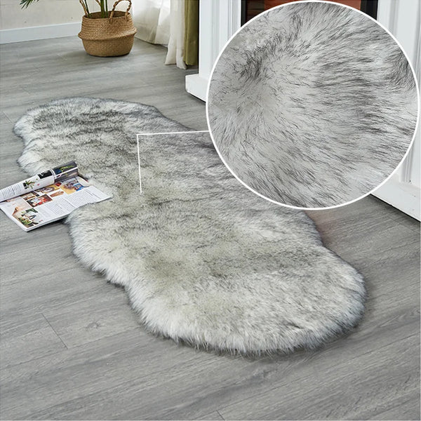White Faux Fur Rugs-ToShay.org